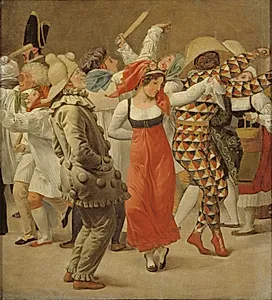 Karnevallet i Rom. Fragment by C.W. Eckersberg