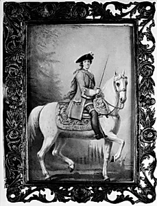 Katharina II til hest by Ubekendt
