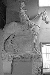 Kejser Konrad III eller Den hellige Stefanus til hest (?) by Ubekendt