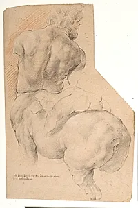 Kentaur betvunget af Amor. Antik skulpturgruppe set fra venstre by Willem Panneels