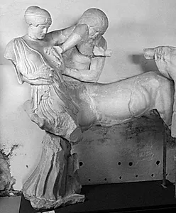Kentaur og lapithkvinde. Eurytion og Deidameia by Ubekendt