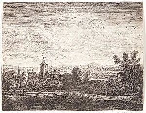 Kirke i måneskin by Jan Ruyscher