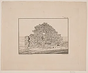 Kirkeruin på Grønland. Illustration til W.A. Graah. Undersøgelsesrejse til østkysten af Grønland