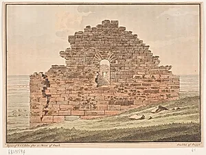 Kirkeruin på Grønland. Illustration til W.A. Graah. Undersøgelsesrejse til østkysten af Grønland