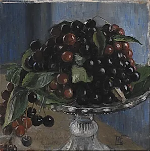 Kirsebær i en frugtskål. Cività d'Antino by Poul S. Christiansen
