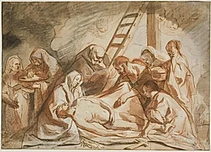 Klagen over Kristi lig by Jacob Jordaens