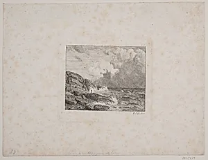 Klippeparti ved Kullen by Hermann Carmiencke