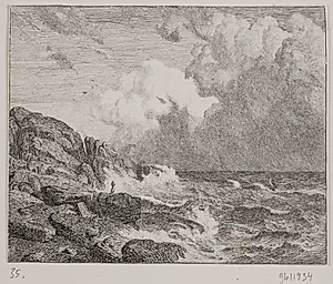 Klippeparti ved Kullen by Hermann Carmiencke