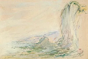 Klipperne ved Etretat ved ebbe by Claude Emile Schuffenecker