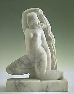 Knælende kvinde med draperi by Henri Laurens