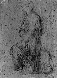 Knælende kvindefigur by Ubekendt