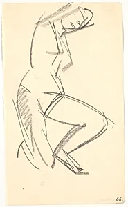 Knælende model by Isakson, Karl