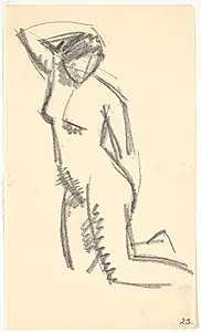 Knælende model by Isakson, Karl