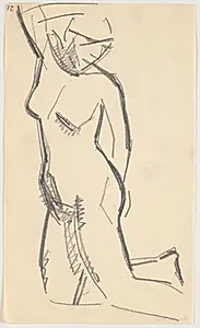 Knælende model by Isakson, Karl