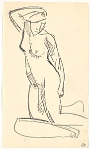 Knælende model by Isakson, Karl