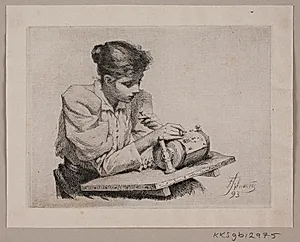 Kniplersken by Frans Schwartz