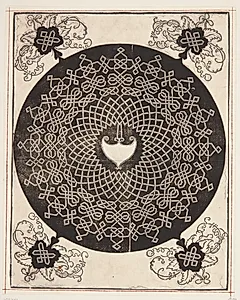 Knob med hjerteformet midte by Albrecht Dürer