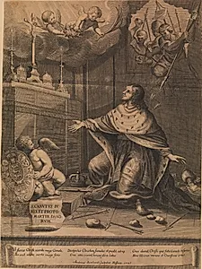 Knud den Helliges martyrdød by Andreas Reinhardt