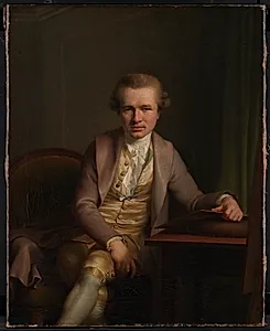 Kobberstikkeren J.F. Clemens ved sit arbejdsbord