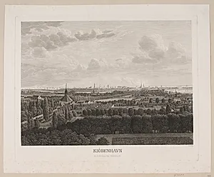København set fra den øverste etage i Frederiksberg Slot