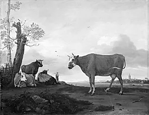 Køer på en mark by Anthonie van Borssom