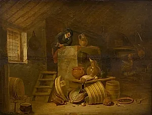 Køkkeninteriør by Cornelis Saftleven