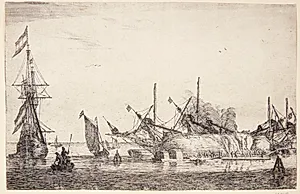 Kølhaling af et skib by Reinier Zeeman