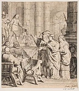 Komposition med figurer i dragter fra 1600-talllet by Isaacsz., Isaac