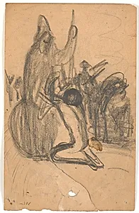 Kompositionsskitse. Hakon Jarls Sønneofring? by Isakson, Karl