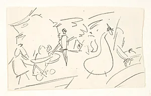 Kompositionsstudie til langelinie-billedet by Edvard Weie