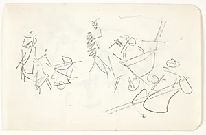 Kompositionsstudie til Langelinje-billedet by Edvard Weie