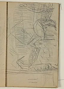 Kompositionsudkast til Blichers novelle "Vinhandleren og Herremanden", p. 198 - Kaj LYkke gør holdt foran Jens Bangs stenhus by Niels Larsen Stevns