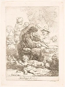 Kone der bager pandekager by Rembrandt van Rijn