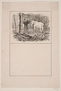 Konen og hesten by Adolph Kittendorff