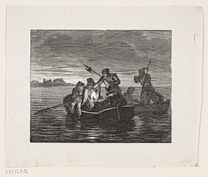 Kong Abels Lig sænkes i Slien by H.P. Hansen