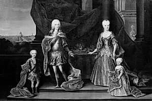 Kong Christian VI med familie by Ubekendt