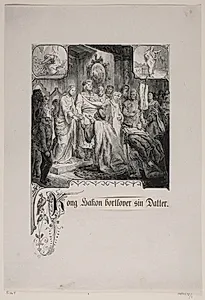Kong Haakon bortlover sin datter by Ubekendt