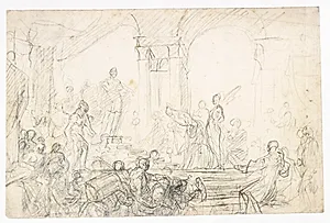 Kong Salomon og Dronningen af Saba by Francesco Solimena