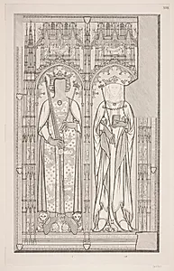"Kongegravene i Ringsted Kirke". Planche XVII by Heinrich Hansen