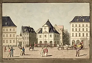 Kongens Nytorv med Hovedvagten by C.W. Eckersberg