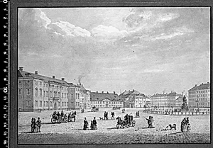 Kongens Nytorv set fra Thotts Palais by H.G.F. Holm