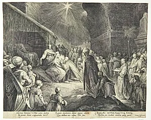 Kongernes tilbedelse by Jan Harmensz. Muller