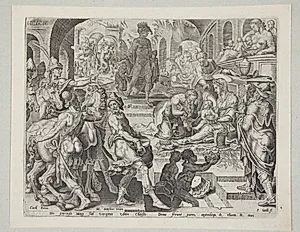 Kongernes tilbedelse by Philips Galle