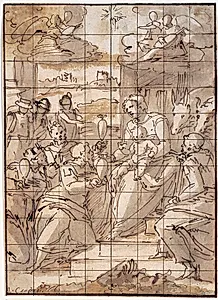 Kongernes tilbedelse by Giovanni Battista Castello