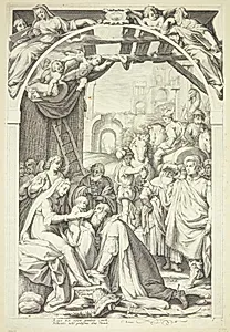 Kongernes tilbedelse by Jacob Matham