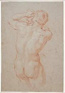 Konkylieblæsende triton set bagfra by Hendrik Krock