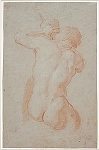 Konkylieblæsende triton set bagfra by Hendrik Krock