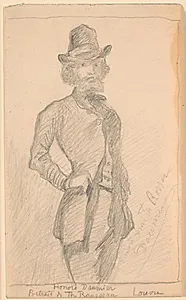 Kopi af H. Daumiers maleri af Th. Rousseau i Louvre by Theodor Philipsen