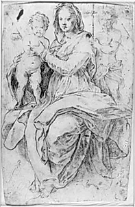 Kopi efter Andrea del Sartos Porta Pinti Madonna by Tommaso Manzuoli