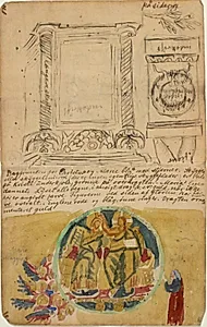 Kopier efter oldkristne mosaikker, samt notater by Niels Larsen Stevns